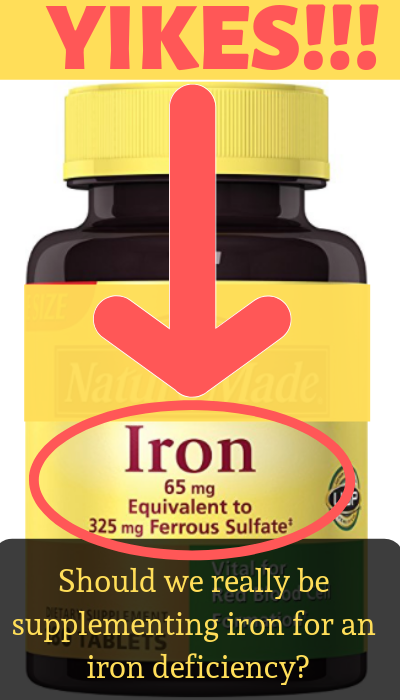 Iron supplement with 65 mg of iron