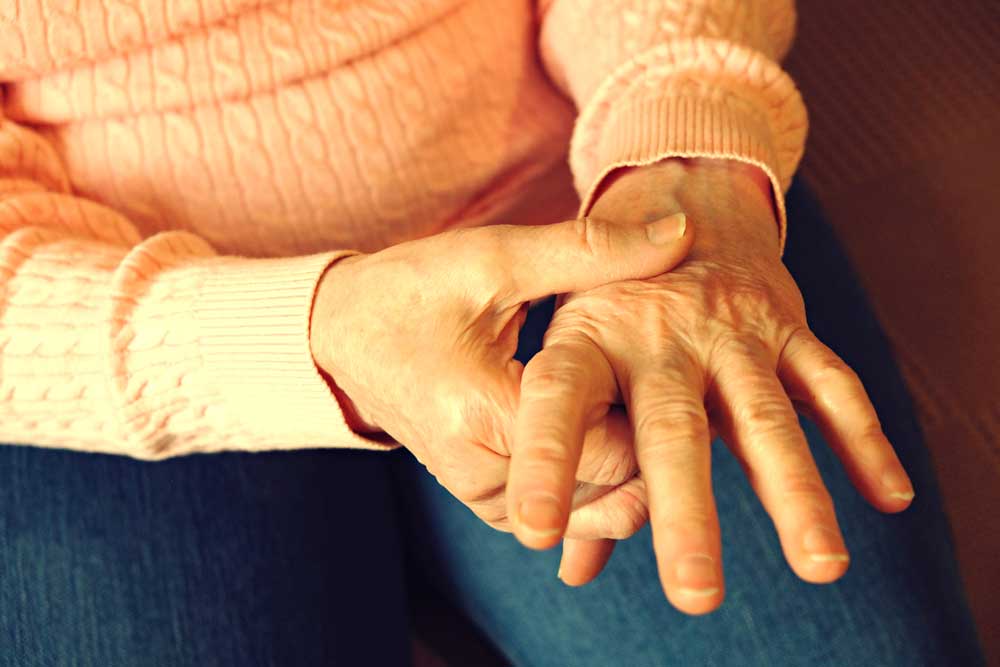 Elderly pair of hands